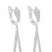 1.28 ct Round Cut Diamond Chandelier Earrings in 14 kt White Gold 1.28 ct Round Cut Diamond Chandelier Earrings in 14 kt White Gold